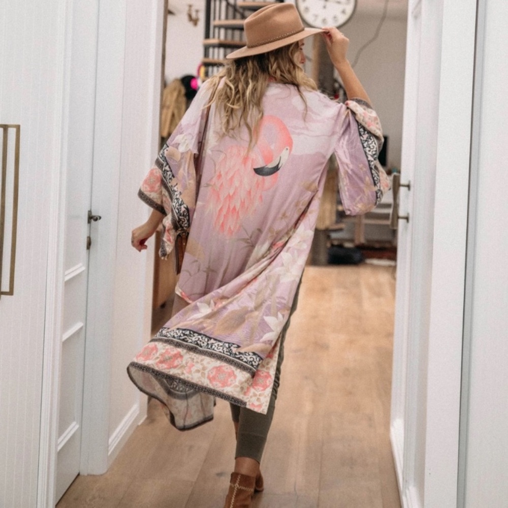 New Vintage Western Boho Duster Robe - Picture 2 of 8